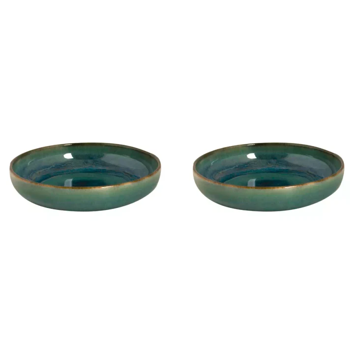 Palmer Plate deep Miami 22 cm Green Stoneware 2 pcs.