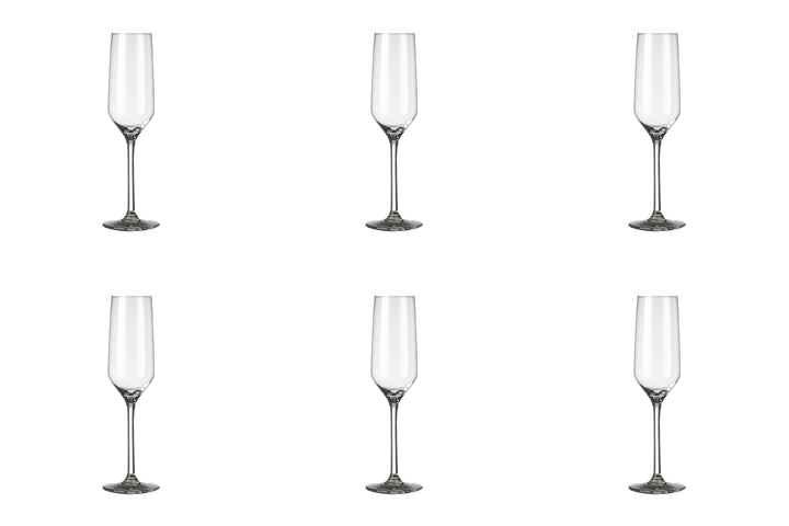 Royal Leerdam Champagneflûte Carre 22 cl - Transparant 6 stuks