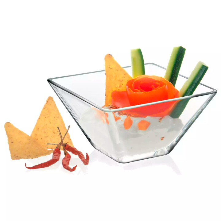 Borgonovo Bowl Modi 8 x 8 cm 10 cl Transparent Glass 1 piece
