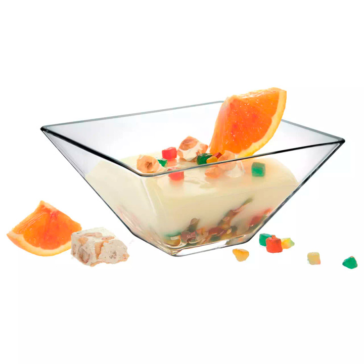 Borgonovo Bowl Modi 14 x 14 cm 55 cl Transparent Glass 1 piece