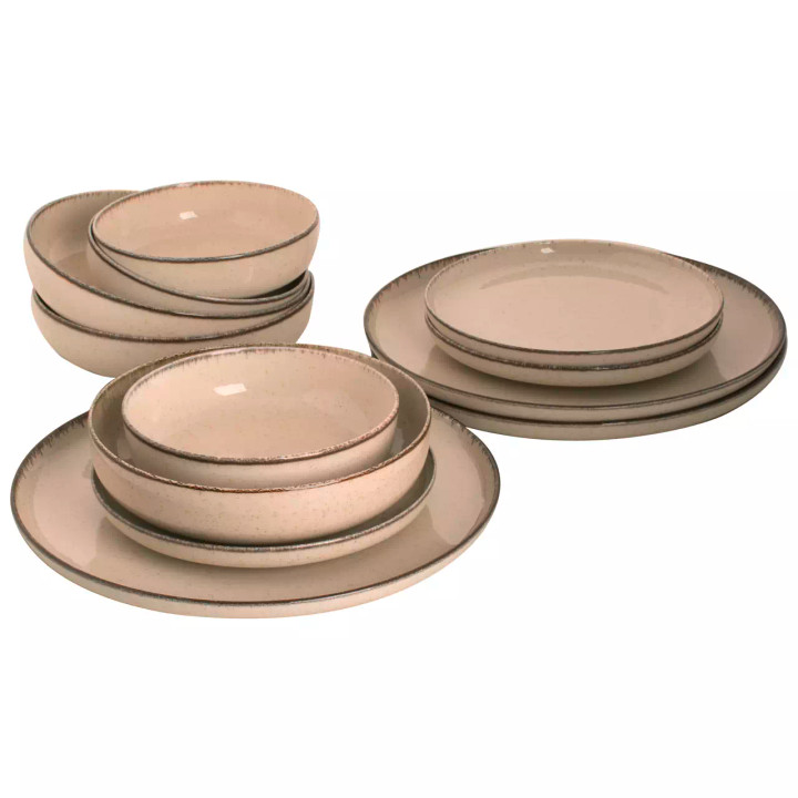 Palmer Dinnerware set Antigo Porcelain 6-person 24-piece Cream