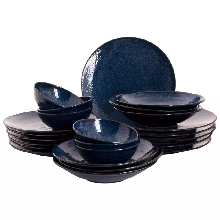 Palmer Serviesset Kiryu Porselein 6-persoons 24-delig Blauw