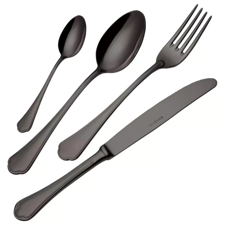 Eme Cutlery Set Domus 18/10 24-piece Black 6-person set