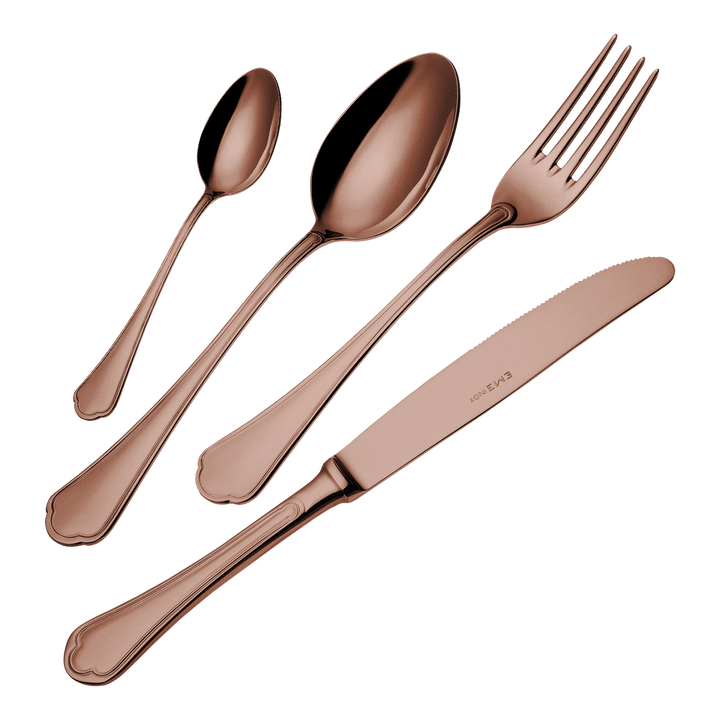 Eme Cutlery set Domus 18/10 24-piece brown 6-person set Eme Cutlery set Domus 18/10 24-piece brown 6-person set