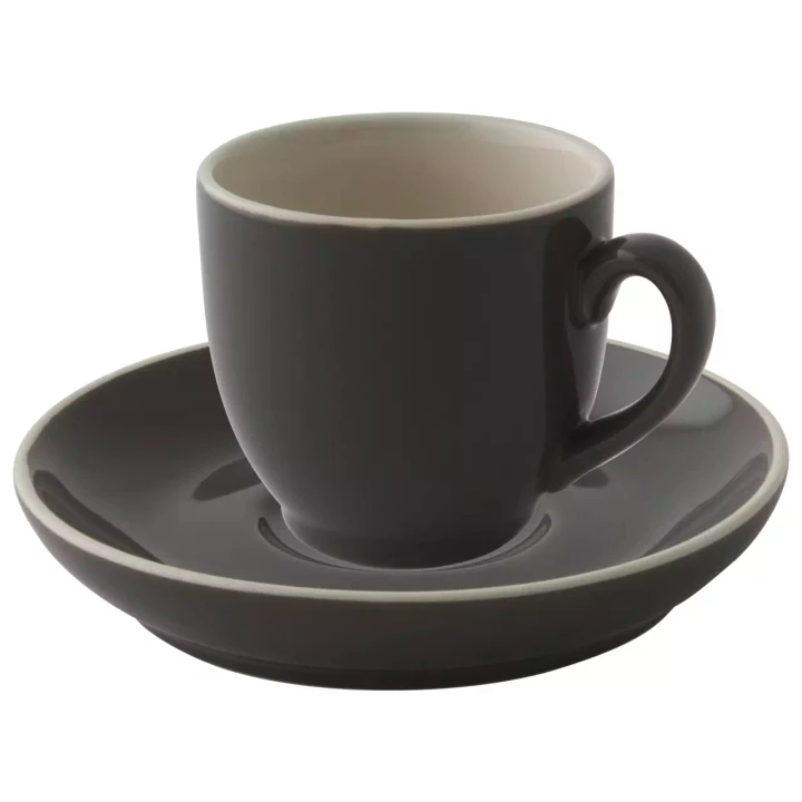 Palmer  Colors Tasse und Untertasse 14 cl - 12 cm Grau 6 Stück