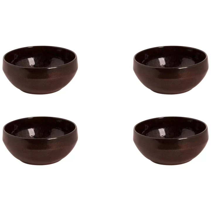 Palmer Schaal Bama Copper 15 cm 45 cl Koper Stoneware 4 stuks