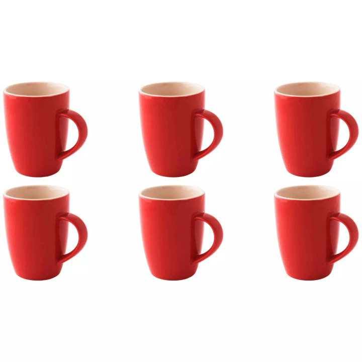 Palmer Cup Colors 18 cl Red Porcelain 6 pieces