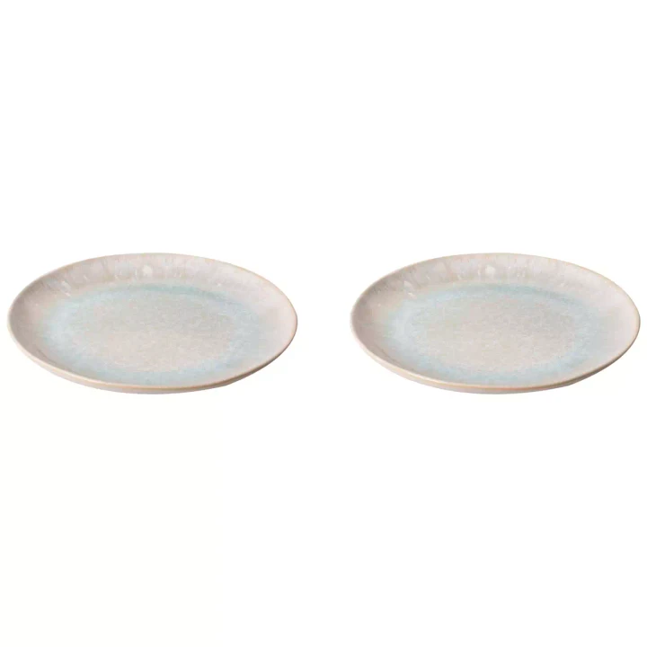 Palmer Plate Light Blue Sea 22.5 cm Blue Stoneware 2 pcs.