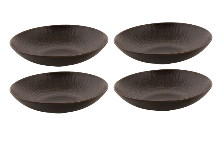 Palmer Bord diep coupe Ruston 22 cm Bruin Stoneware 4 stuks