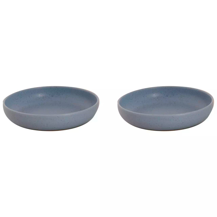 Palmer  Sandy Loam Teller tief 22 cm Blaues Steingut 2 Stück