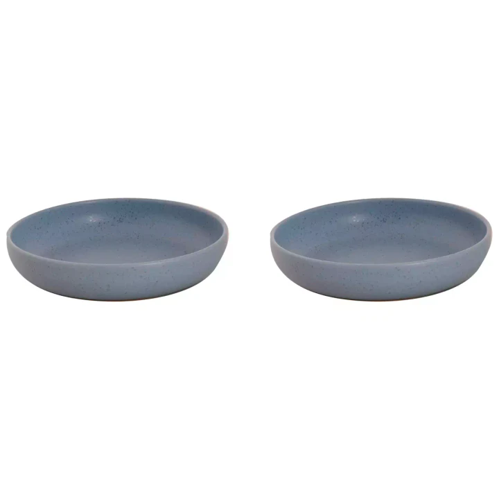 Palmer Bord diep Sandy Loam 22 cm Blauw Stoneware 2 stuks