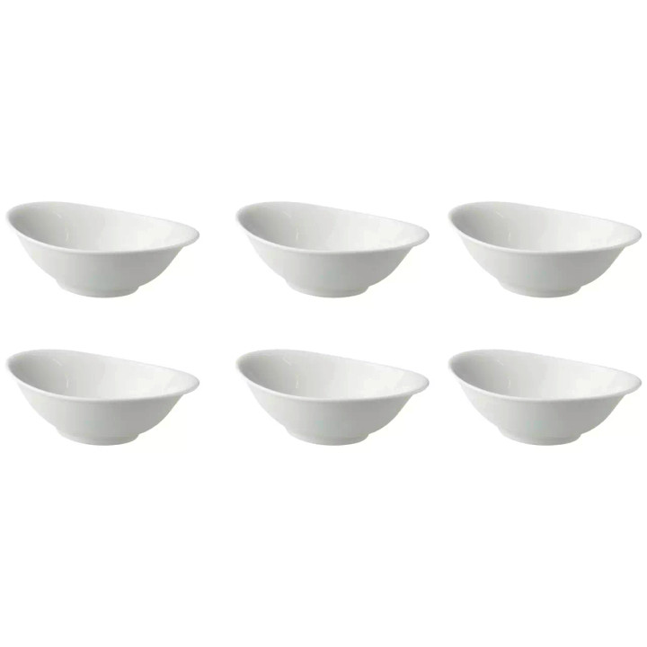 Palmer  White Delight Schüssel 25 x 16 cm 70 cl Weißes Porzellan 3 Stück