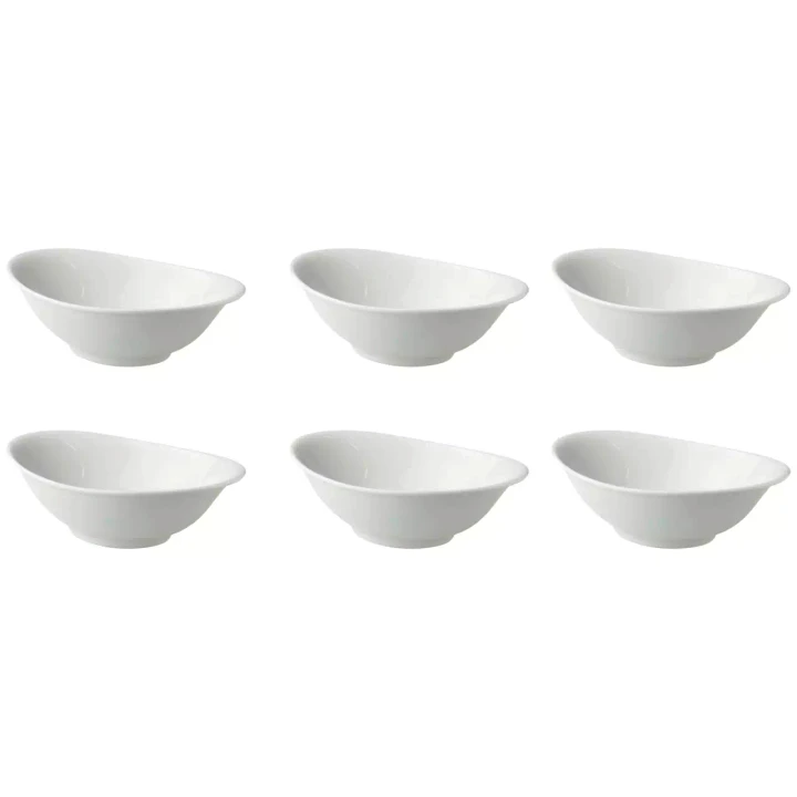 Palmer Schaal White Delight 25 x 16 cm 70 cl Wit Porselein 3 stuks