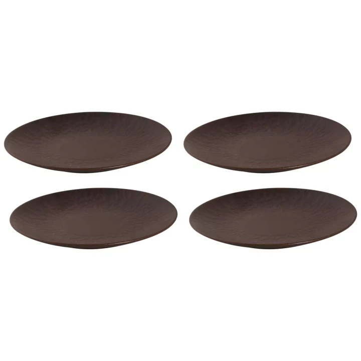 Palmer Bord coupe Ruston 22 cm Bruin Stoneware 4 stuks
