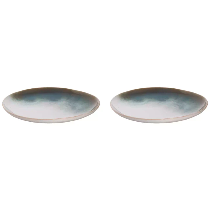 Palmer Bord Nordic 28.5 cm Groen Wit Stoneware 2 stuks
