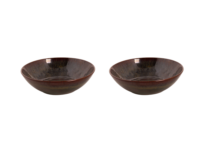 Palmer Plate coupe Victory 17 cm Brown Stoneware 2 pcs.