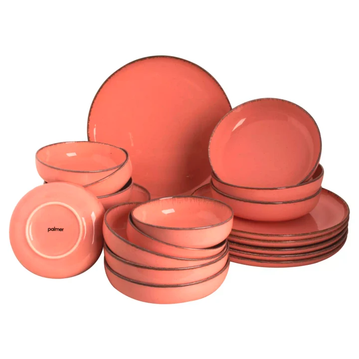 Palmer Dinnerware set Antigo Porcelain 6-person 24-piece Pink