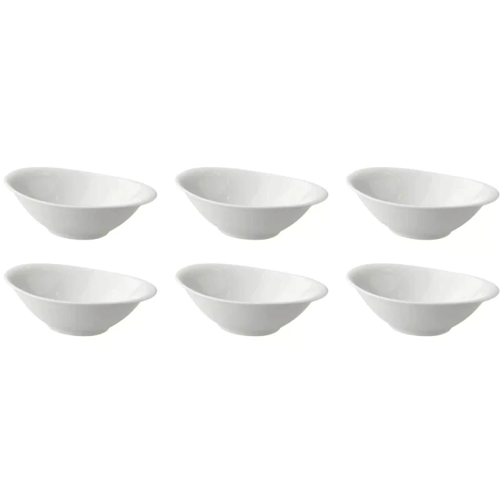 Palmer  White Delight Schüssel 16 x 10,5 cm 20 cl Weißes Porzellan 6 Stück