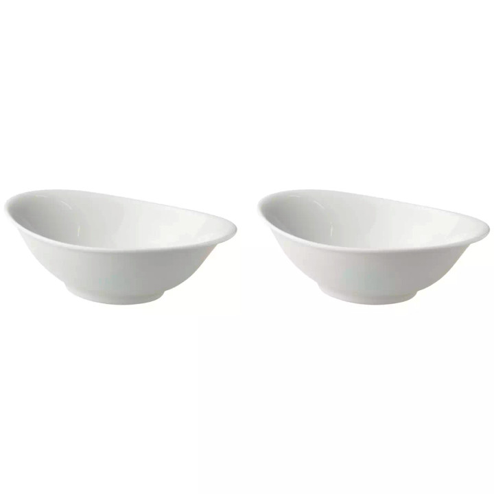 Palmer Bowl White Delight 25 x 16 cm 70 cl White Porcelain 2 pcs.