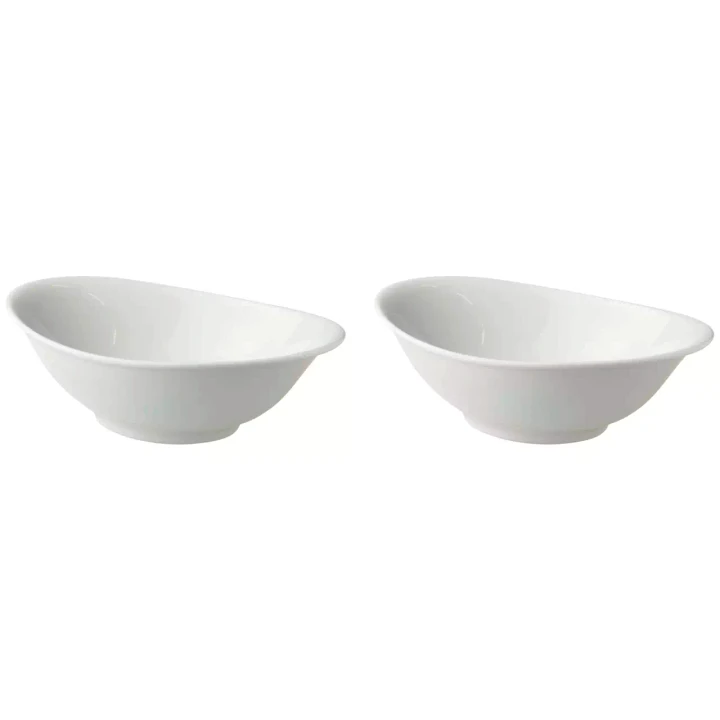 Palmer Bowl White Delight 25 x 16 cm 70 cl White Porcelain 2 pcs.