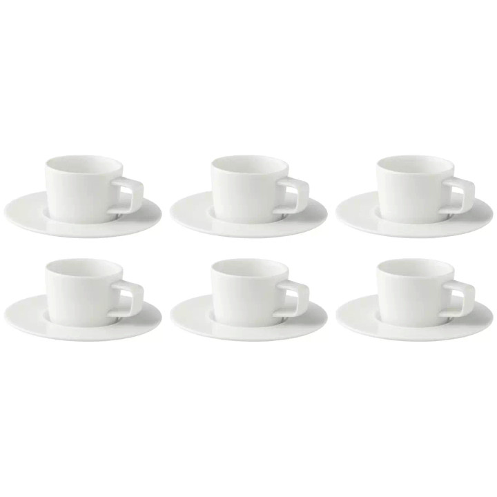 Palmer  White Delight Tasse und Untertasse 15 cl - 16 cm Weiß 6 Stück