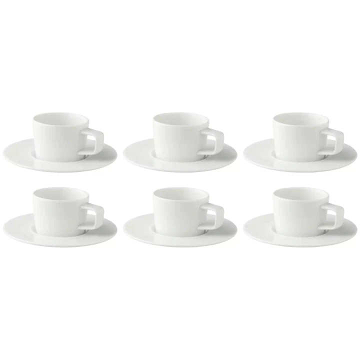Palmer  White Delight Tasse und Untertasse 15 cl - 16 cm Weiß 6 Stück