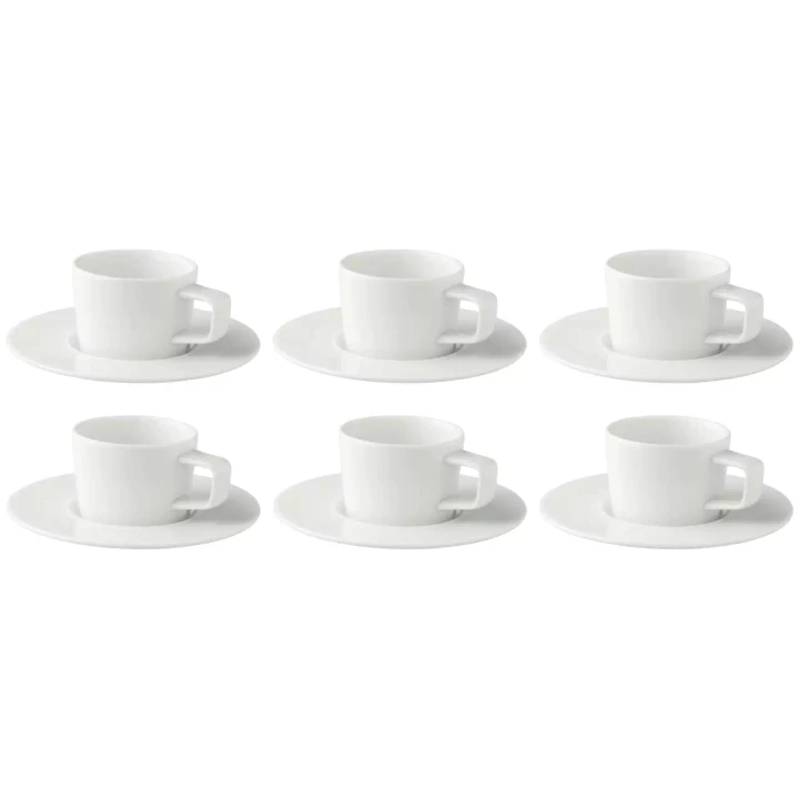 Palmer Cup and saucer White Delight 15 cl - 16 cm White 6 pieces