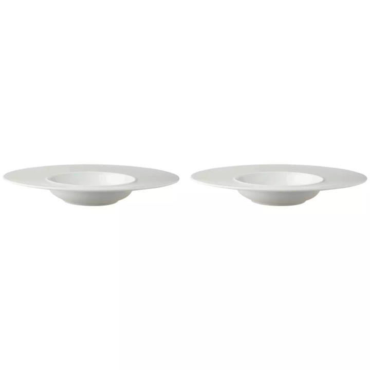 Palmer Pastabord White Delight 30 cm Wit Porselein 2 stuks