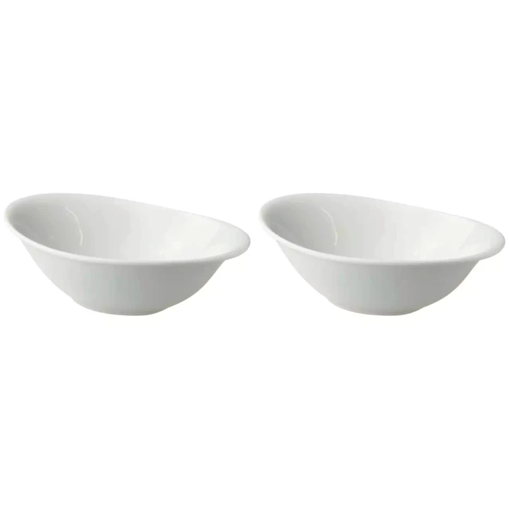 Palmer  White Delight Schüssel 21 x 13,5 cm 45 cl Weißes Porzellan 2 Stück
