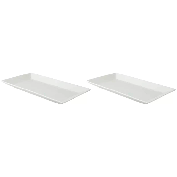 Palmer Schaal White Delight 28.5 x 15 cm Wit Porselein 2 stuks
