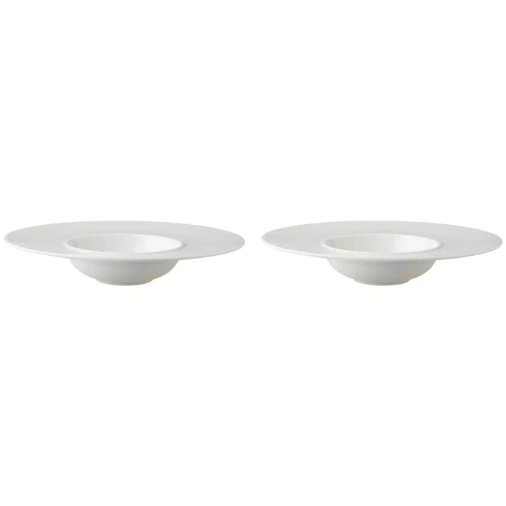 Palmer Pastabord White Delight 24 cm Wit Porselein 2 stuks