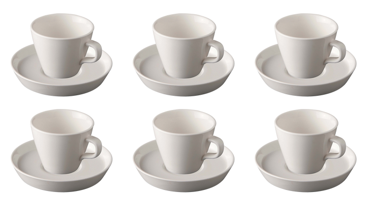 Palmer Kop en schotel Da Vinci 20 cl - 9 cm Offwhite 6 stuks