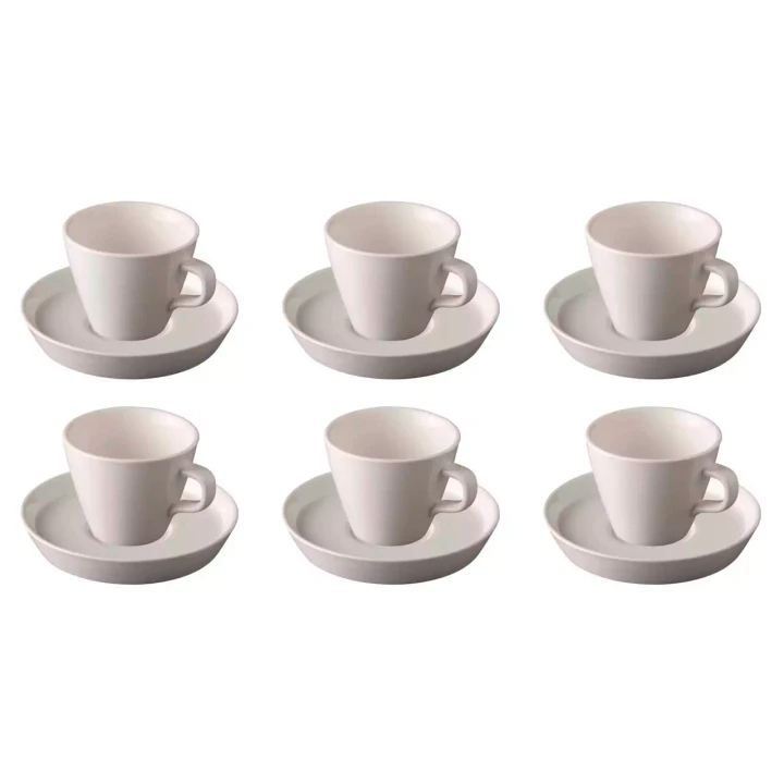 Palmer Cup and saucer Da Vinci 20 cl - 9 cm Offwhite 6 pieces