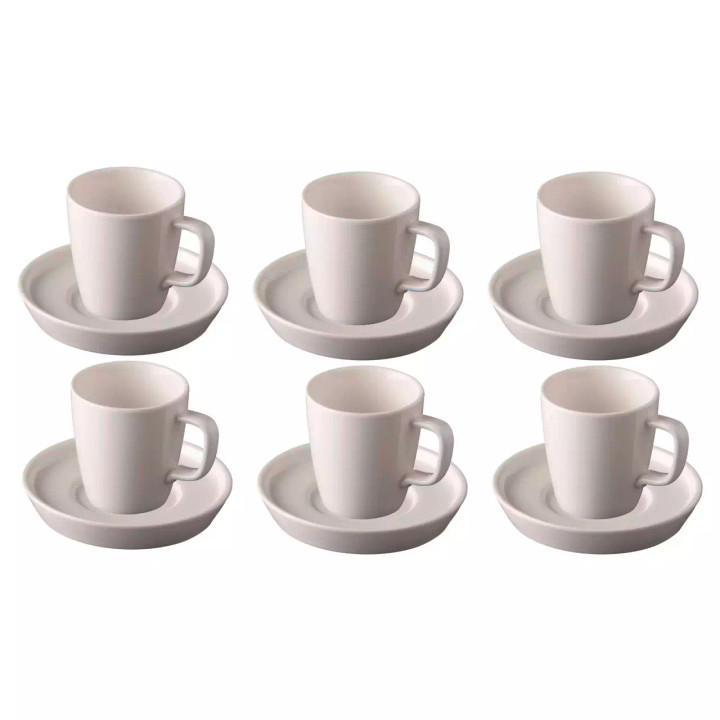 Palmer Cup and saucer Da Vinci 16 cl - 11 cm Offwhite 6 pieces