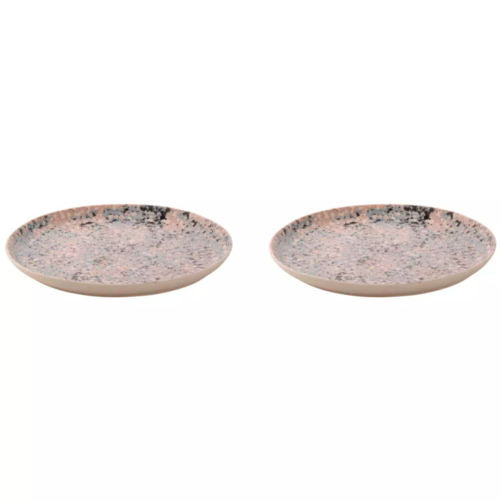 Palmer Bord Confetti 27 cm Roze Stoneware 2 stuks
