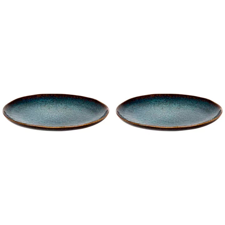Palmer  Eccentric Teller 28 cm Blau Steingut 2 Stück