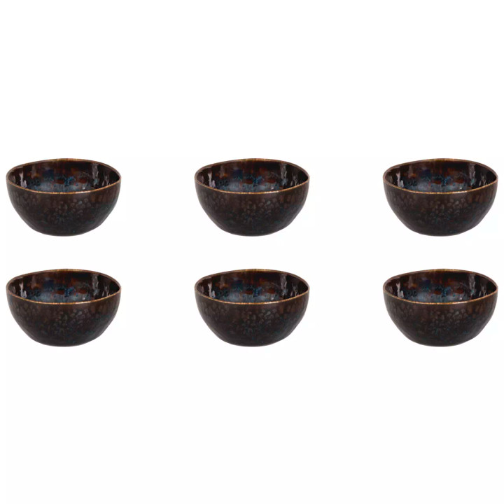 Palmer Bowl Eccentric 11 cm 26 cl Blue Stoneware 6 pieces