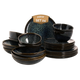 Palmer Dinnerware set Eccentric Stoneware 6-person 24-piece Blue