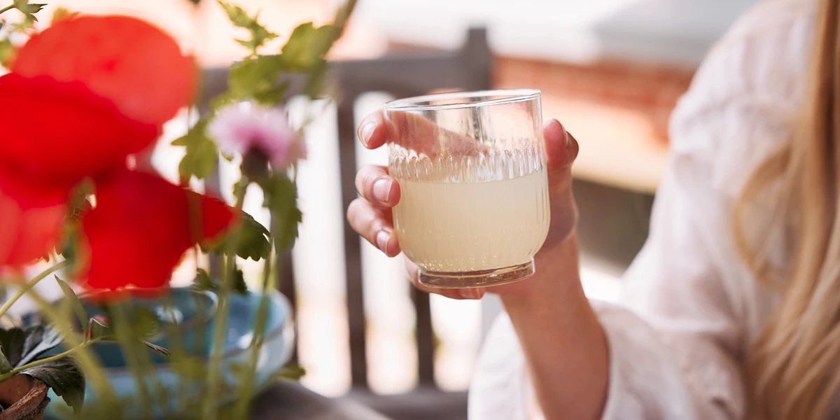 Glass with a drink