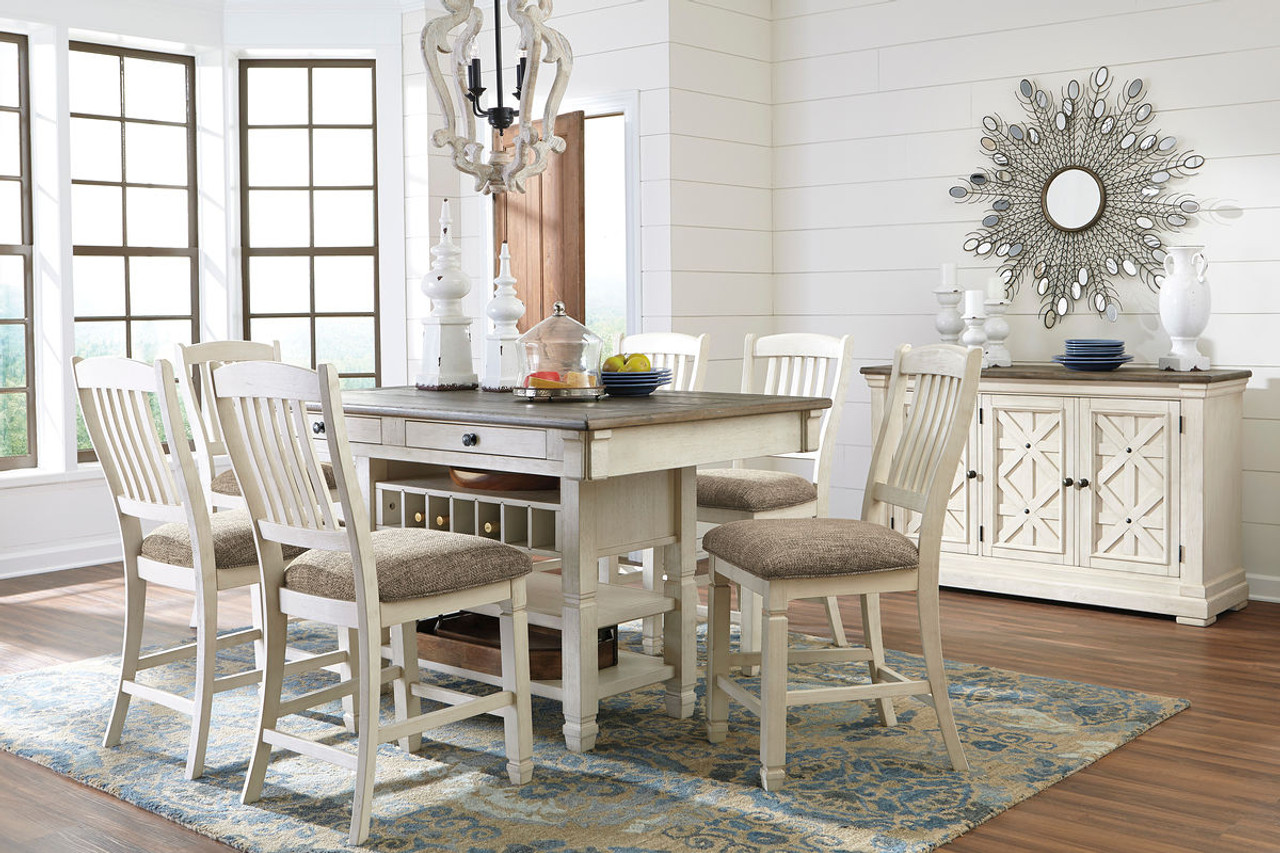 bolanburg counter height dining table and 4 barstools