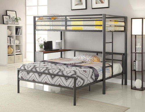 Jenner Futon Workstation Loft Bed by Coaster – Dallas Furniture Online