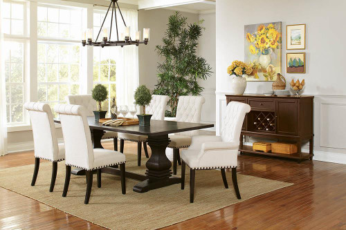 Florence Round Pedestal Dining Table Rustic Smoke 180200 at