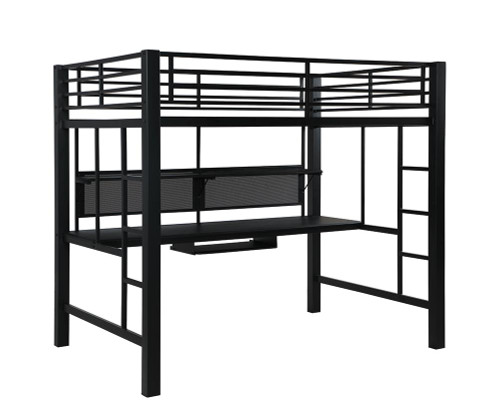 Jenner Workstation Loft Bed - Black - Jenner Futon Pad Black - 2335M at  Altman's Billiards and Barstools!