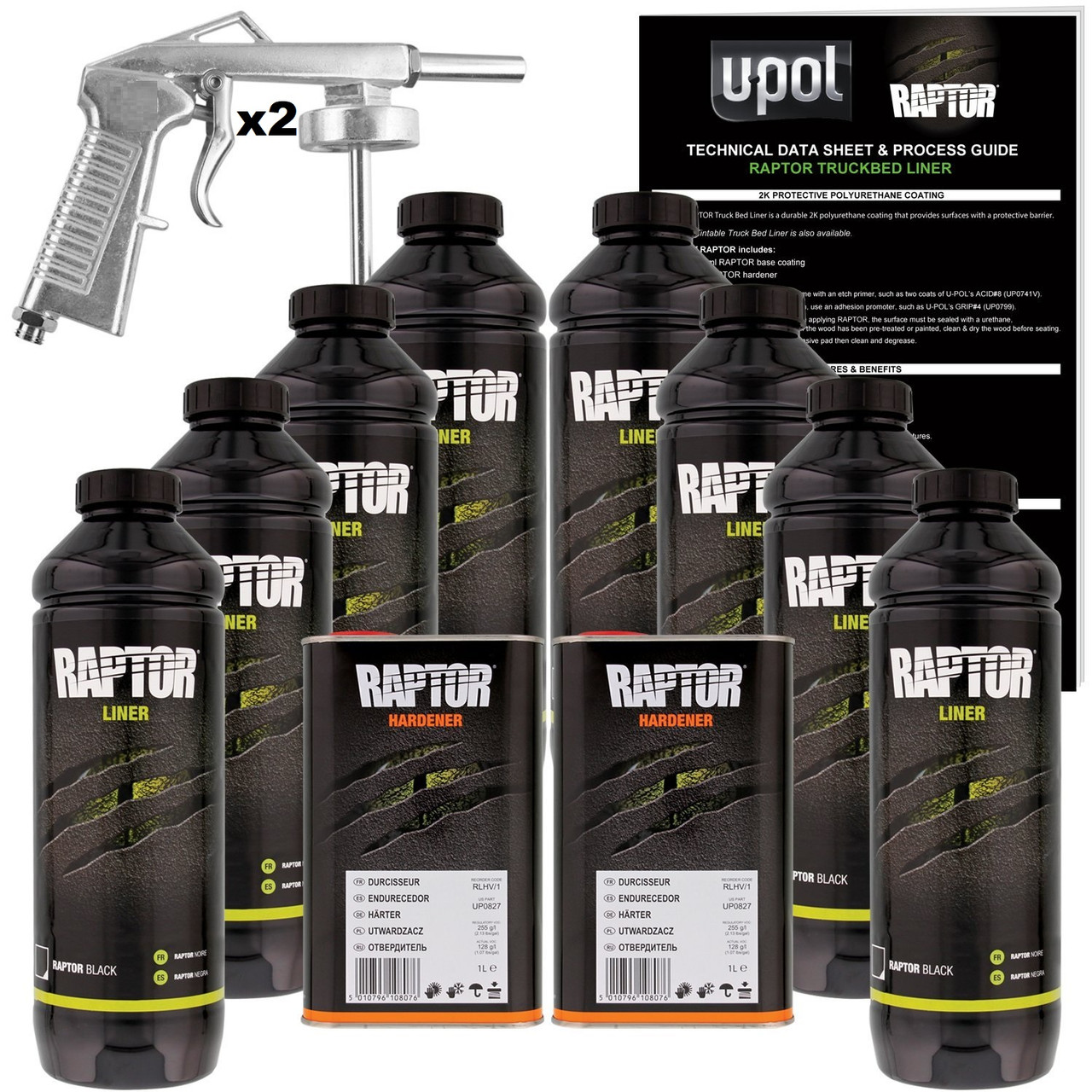 RAPTOR® Liner KIT 8LT Mix & Match (2 Free Guns In 8LT Kit) - Liner