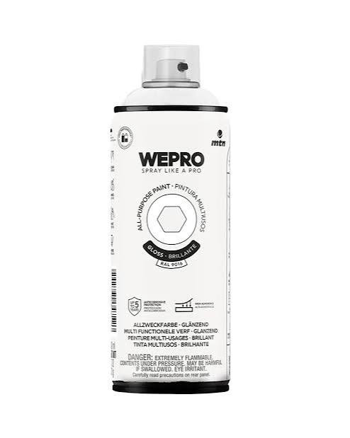 MTN WEPRO Spray Paint 400ml RAL 9016 - Igloo White