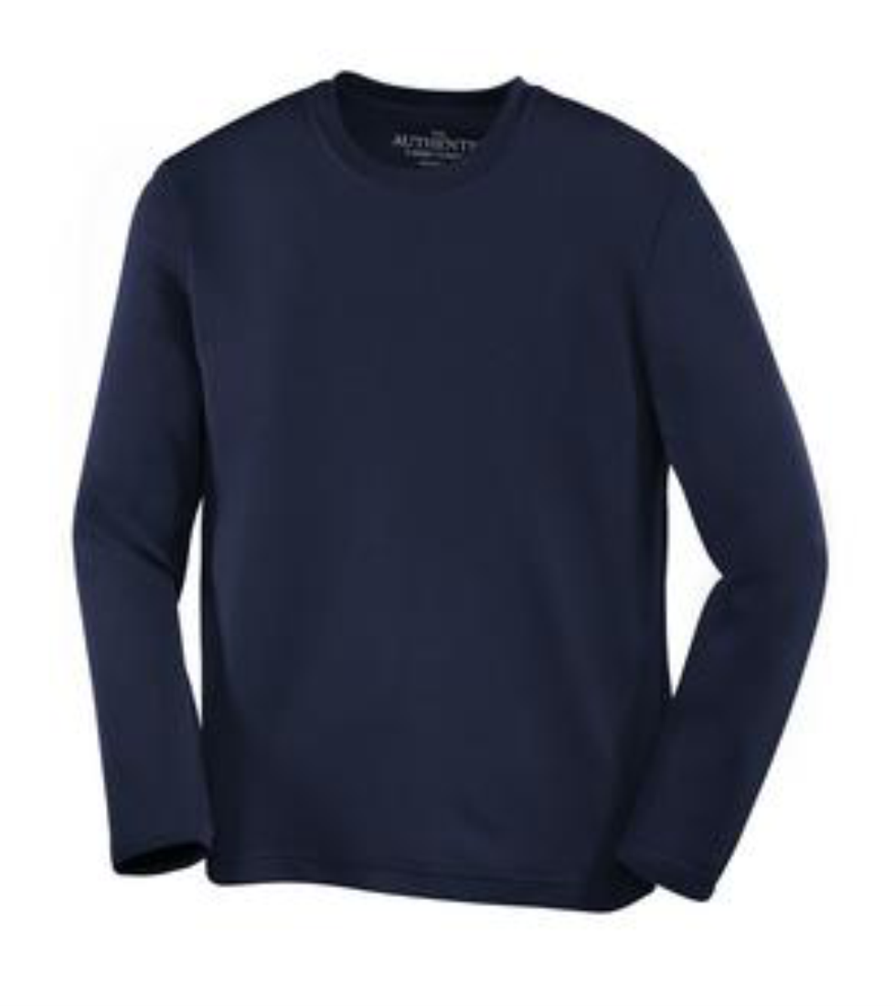navy blue long sleeve dri fit shirt