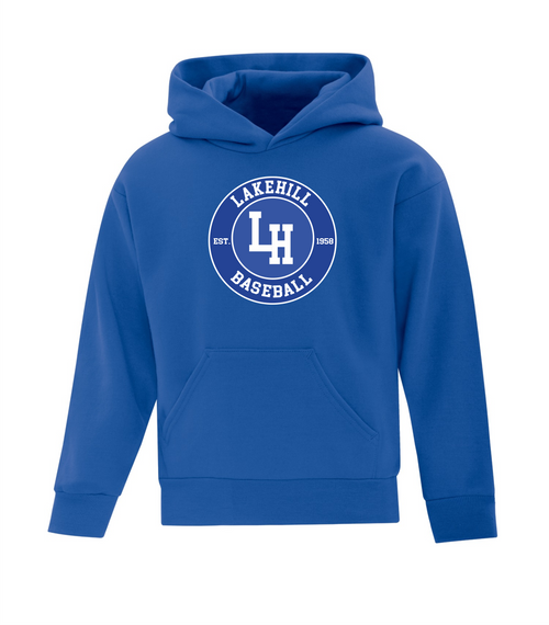Lakehill Baseball - Fleece Hoodie  - Youth & Adult - Royal- Circle Logo