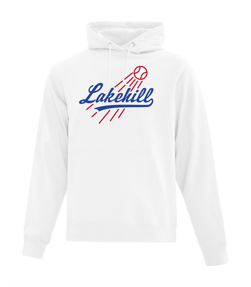 Lakehill Baseball - Fleece Hoodie  - Youth & Adult - White - Script Logo