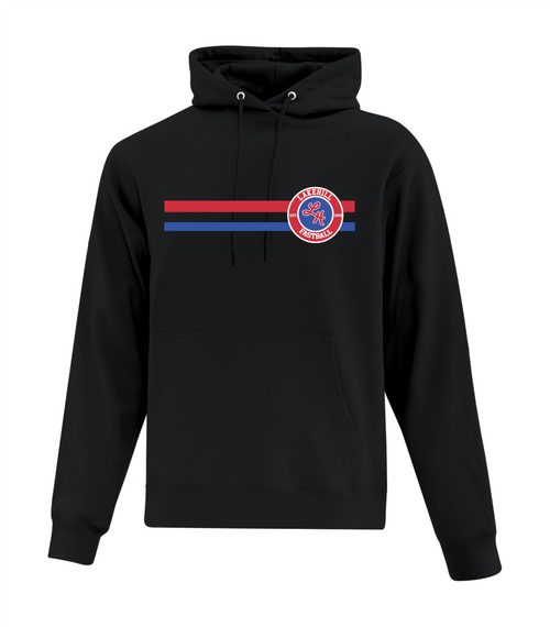 Lakehill Fastball - Fleece Hoodie  - Youth & Adult - Black- Circle & Stripes Logo