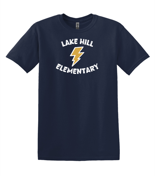 Lakehill Elementary School - Cotton Tshirt - Youth & Adult - Navy - Front Print